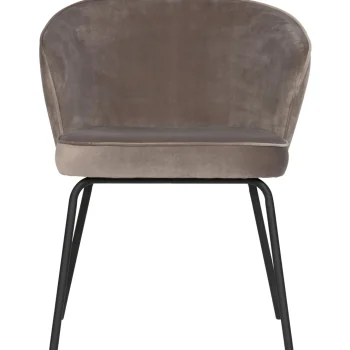 Clearance WOOOD Admit Eetkamerstoel Velvet Khaki