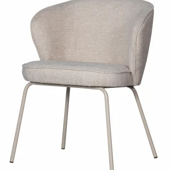 Fashion WOOOD Admit Eetkamerstoel Wollig Geweven Kiezel