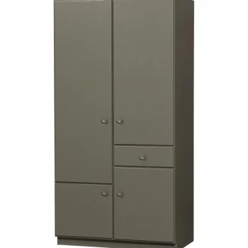 Clearance WOOOD Alfie Kledingkast Smal 107 Cm Grenen Forest