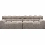 Fashion WOOOD Allure 3-zits Bank Geweven Stof Klei Melange