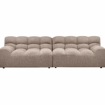 Clearance WOOOD Allure 3-zits Bank Geweven Stof Bruin Melange