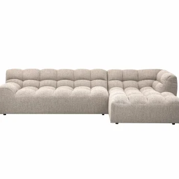 Best WOOOD Allure Chaise Longue Rechts Geweven Stof Naturel Melange