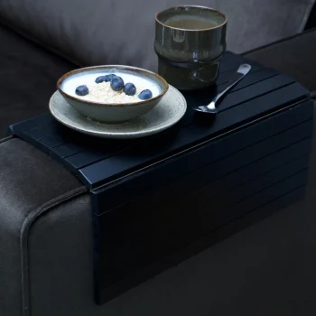 Fashion WOOOD Armleuning XL Flexibel Dienblad Zwart - XL