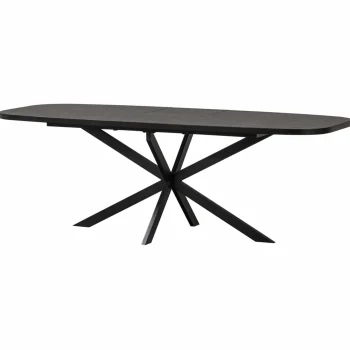 Best WOOOD Arros Eettafel Uitschuifbaar 180-220x90 Cm Mdf Zwart