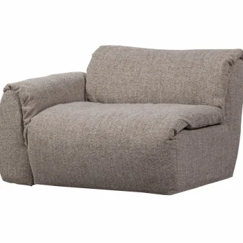 Fashion WOOOD Baggy 1-zits Element Met Arm Links Bruin Melange