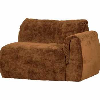 New WOOOD Baggy 1-zits Element Met Arm Rechts 3D Chenille Middenbruin