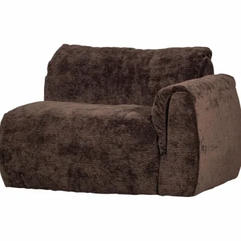 New WOOOD Baggy 1-zits Element Met Arm Rechts 3D Chenille Donkerbruin