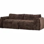 Best WOOOD Baggy 2-zits Bank 3D Chenille Donkerbruin