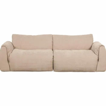 Best WOOOD Baggy 2-zits Bank Geweven Chenille Zand