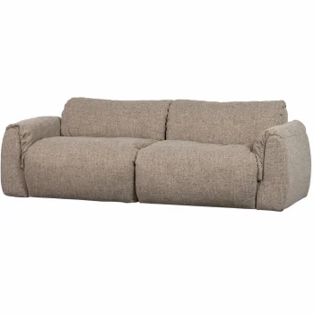 Clearance WOOOD Baggy 2-zits Bank Geweven Stof Bruin Melange