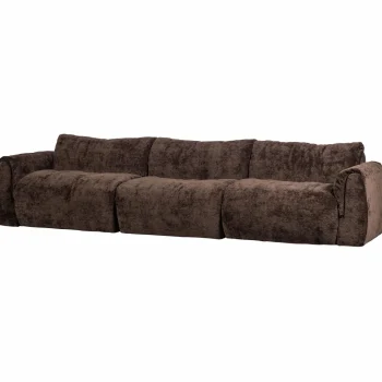 Sale WOOOD Baggy 3-zits Bank 3D Chenille Donkerbruin