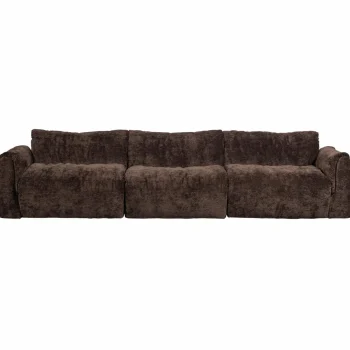 Sale WOOOD Baggy 3-zits Bank 3D Chenille Donkerbruin