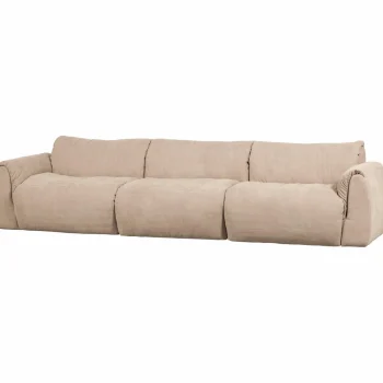 Clearance WOOOD Baggy 3-zits Bank Geweven Chenille Zand