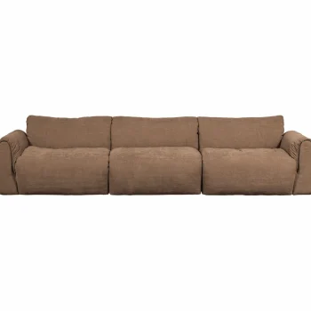 Sale WOOOD Baggy 3-zits Bank Geweven Chenille Bruin