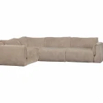 Online WOOOD Baggy Hoekbank Links 3D Chenille Zand