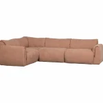 Hot WOOOD Baggy Hoekbank Links Geweven Chenille Oud Roze Oudroze