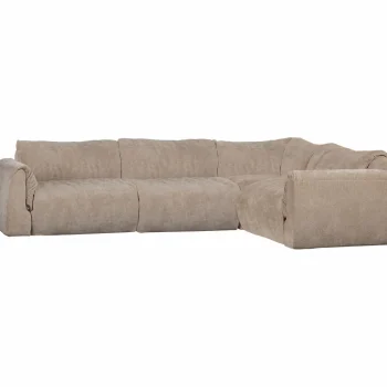Outlet WOOOD Baggy Hoekbank Rechts 3D Chenille Zand