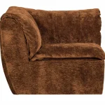 Fashion WOOOD Baggy Hoekelement 3D Chenille Middenbruin