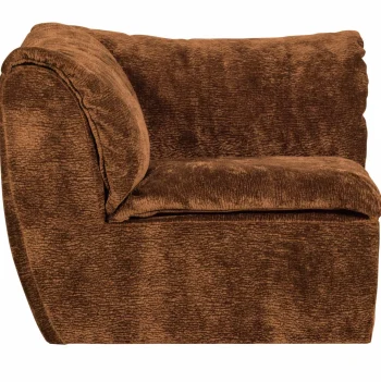 Fashion WOOOD Baggy Hoekelement 3D Chenille Middenbruin