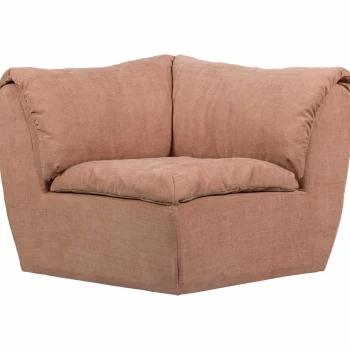 Outlet WOOOD Baggy Hoekelement Geweven Chenille Oudroze