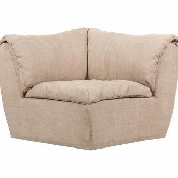 Outlet WOOOD Baggy Hoekelement Geweven Chenille Zand