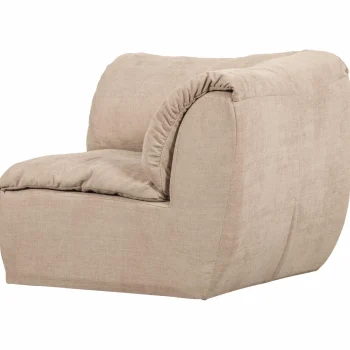 Outlet WOOOD Baggy Hoekelement Geweven Chenille Zand