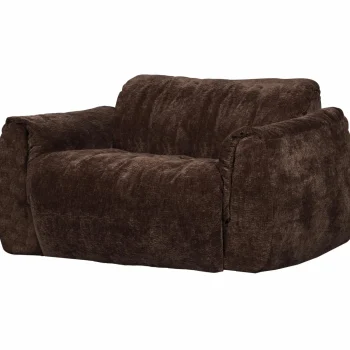 New WOOOD Baggy Loveseat 3D Chenille Donkerbruin