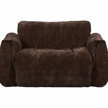 New WOOOD Baggy Loveseat 3D Chenille Donkerbruin