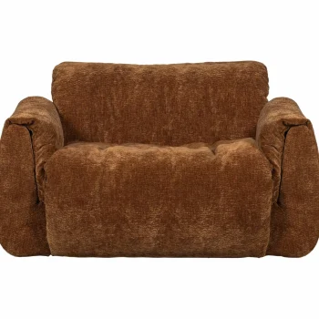 Clearance WOOOD Baggy Loveseat 3D Chenille Middenbruin