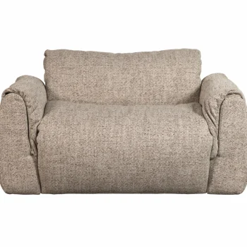 Clearance WOOOD Baggy Loveseat Geweven Stof Bruin Melange