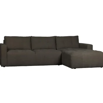 Clearance WOOOD Bar Chaise Longue Geweven Stof Rechts Antraciet