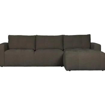 Clearance WOOOD Bar Chaise Longue Geweven Stof Rechts Antraciet