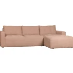 Discount WOOOD Bar Chaise Longue Geweven Stof Rechts Roze