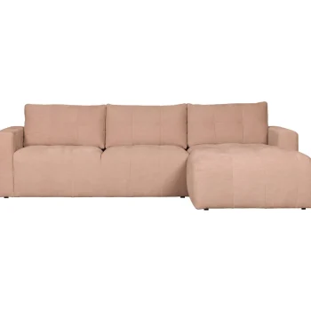 Discount WOOOD Bar Chaise Longue Geweven Stof Rechts Roze