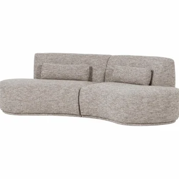 New WOOOD Batavier Half Ronde Bank 4-zits Zand Melange