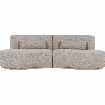 New WOOOD Batavier Half Ronde Bank 4-zits Zand Melange