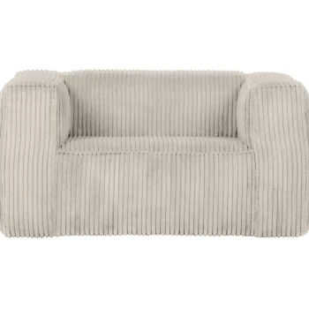 Clearance WOOOD Bean Fauteuil Ribstof Naturel