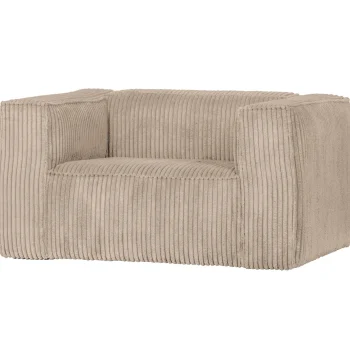 Online WOOOD Bean Fauteuil Ribstof Travertin