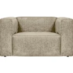 Hot WOOOD Bean Fauteuil Structure Velvet Buttermilk