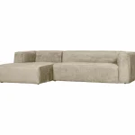 Clearance WOOOD Bean Hoekbank Links Structure Velvet Buttermilk