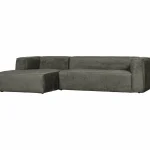 Hot WOOOD Bean Hoekbank Links Structure Velvet Waterplant