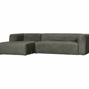 Hot WOOOD Bean Hoekbank Links Structure Velvet Waterplant