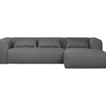 Hot WOOOD Bean Hoekbank Rechts Incl. Kussens Melange Middengrijs