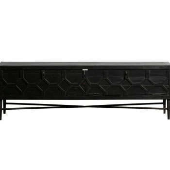 Discount WOOOD Bequest Tv Meubel Hout Zwart 160 Cm