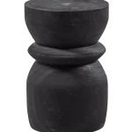 Discount WOOOD Bikkel Kruk Hout 40xø28 Cm Zwart