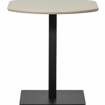 New WOOOD Bistro Vierkante Buisvoet Metaal Matzwart 72x50x50 Cm