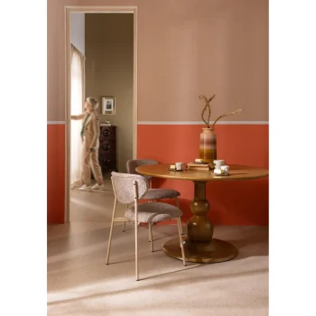 New WOOOD Blanco Eettafel ø120 Cm Mango Hout Honinggeel