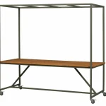 Fashion WOOOD Blue Sky Tuintafel Hout Met Decoframe Camouflage Groen