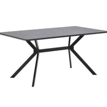 Online WOOOD Bruno Eettafel Rechthoek Mdf Zwart 160x90 Cm