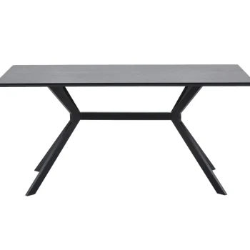 Online WOOOD Bruno Eettafel Rechthoek Mdf Zwart 160x90 Cm